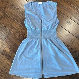 Light blue cotton mini dress